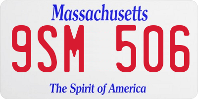 MA license plate 9SM506