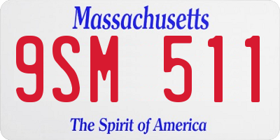 MA license plate 9SM511