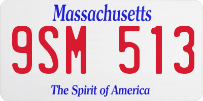 MA license plate 9SM513