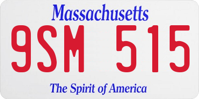 MA license plate 9SM515
