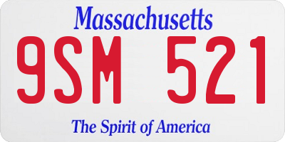 MA license plate 9SM521