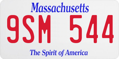 MA license plate 9SM544