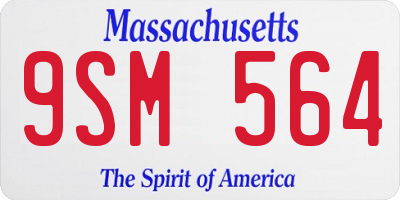 MA license plate 9SM564