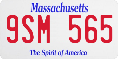 MA license plate 9SM565