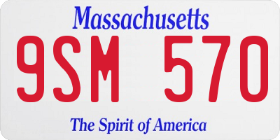 MA license plate 9SM570