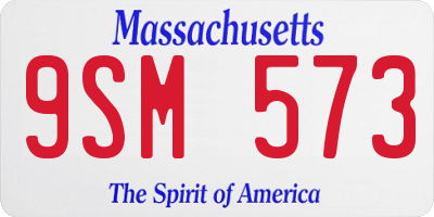 MA license plate 9SM573