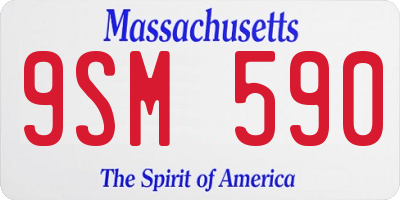 MA license plate 9SM590