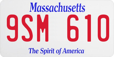 MA license plate 9SM610