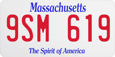 MA license plate 9SM619