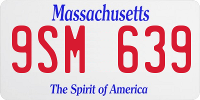 MA license plate 9SM639
