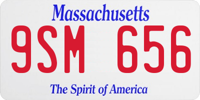 MA license plate 9SM656
