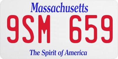 MA license plate 9SM659