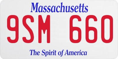 MA license plate 9SM660