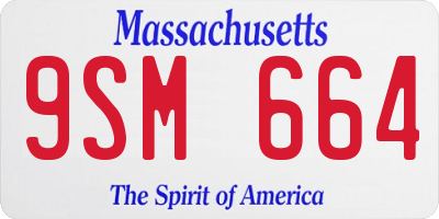 MA license plate 9SM664