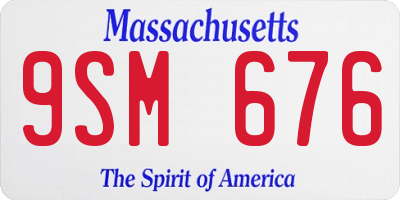 MA license plate 9SM676