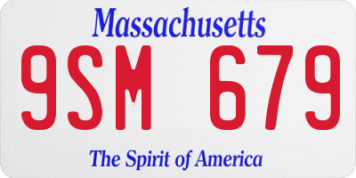 MA license plate 9SM679