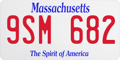MA license plate 9SM682