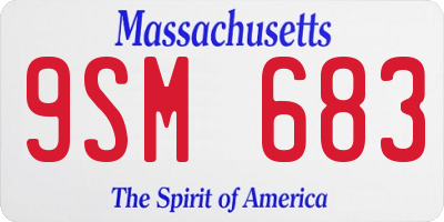 MA license plate 9SM683