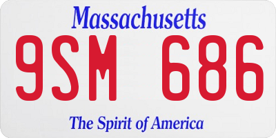 MA license plate 9SM686