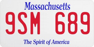 MA license plate 9SM689
