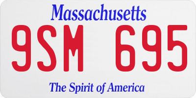 MA license plate 9SM695