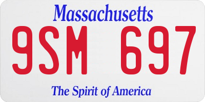 MA license plate 9SM697