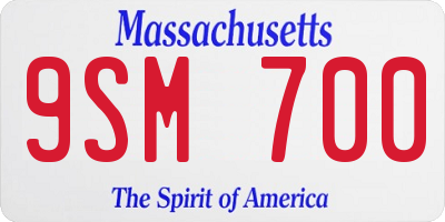MA license plate 9SM700
