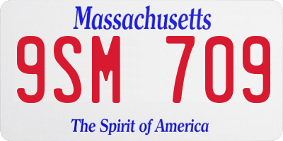MA license plate 9SM709