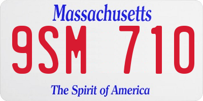 MA license plate 9SM710