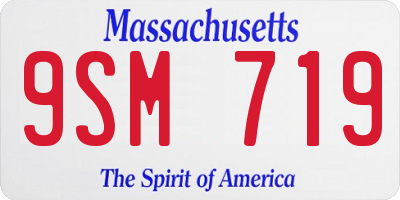 MA license plate 9SM719