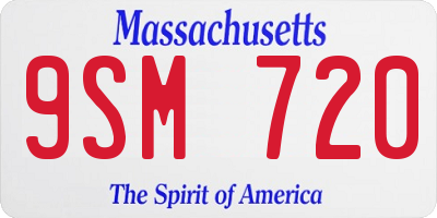 MA license plate 9SM720