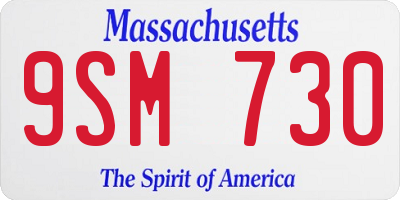 MA license plate 9SM730