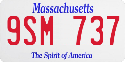 MA license plate 9SM737