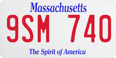 MA license plate 9SM740