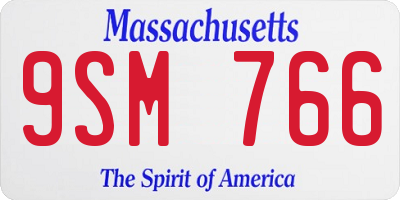 MA license plate 9SM766