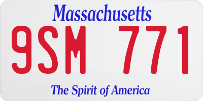 MA license plate 9SM771