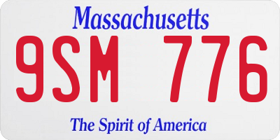 MA license plate 9SM776