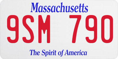 MA license plate 9SM790