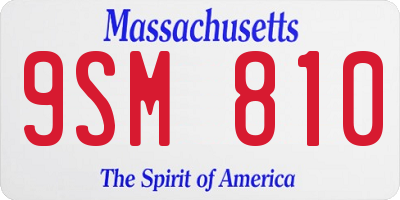 MA license plate 9SM810