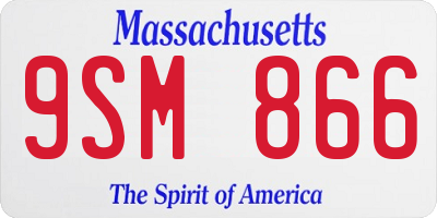 MA license plate 9SM866