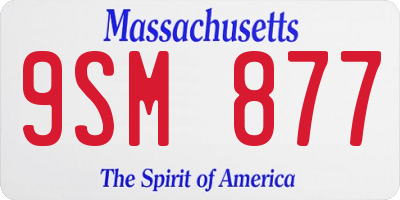 MA license plate 9SM877
