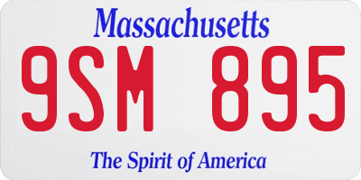 MA license plate 9SM895