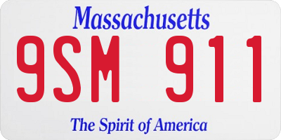 MA license plate 9SM911