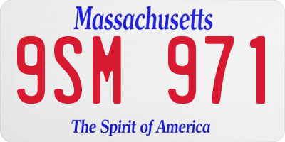 MA license plate 9SM971