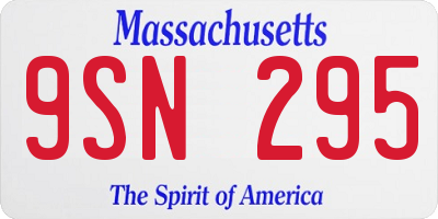 MA license plate 9SN295