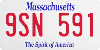 MA license plate 9SN591