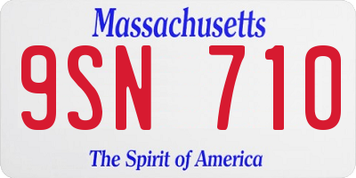 MA license plate 9SN710