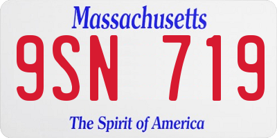 MA license plate 9SN719