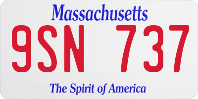 MA license plate 9SN737