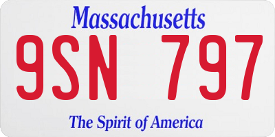 MA license plate 9SN797